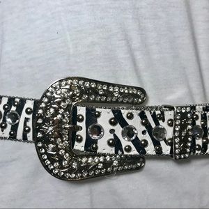 Zebra Rodeo Bling Cowgirl Belt